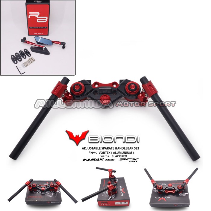 [New Ori] Stang Jepit Nmax Old Nmax New Pcx 150 Satu Set Spion - Biondi Bisa Gojek