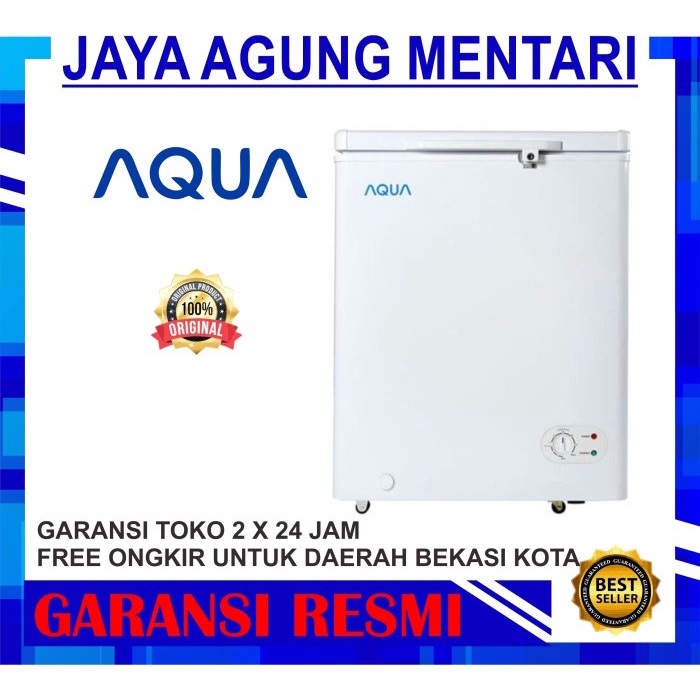 [New Ori] Freezer Aqua Aqf-100W / Chest Freezer Aqua 100 W / Freezer 100 Liter Terbatas