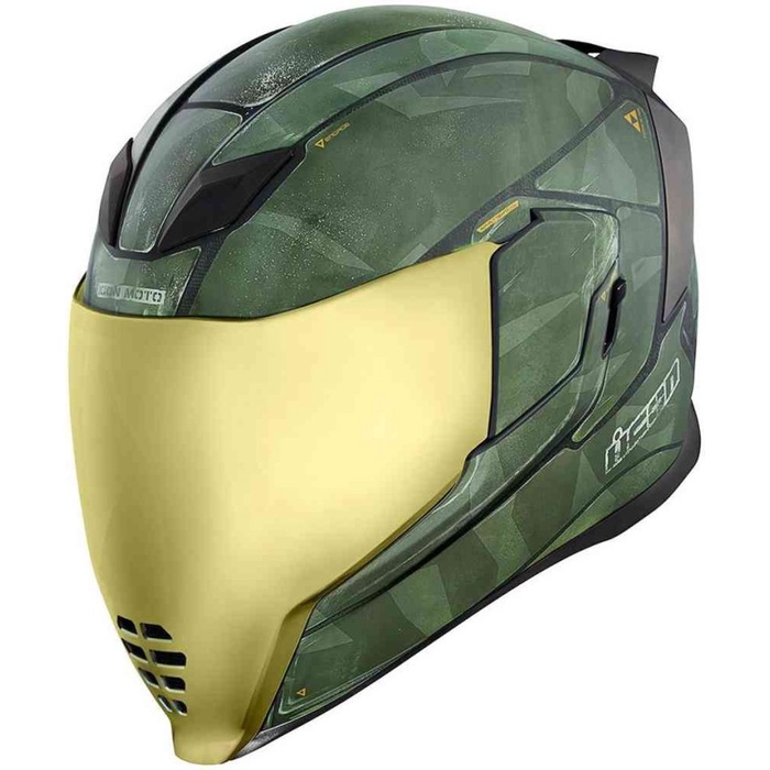 [New Ori] Icon Airflite Battlescar 2 Green  Helm Full Face  Icon Original Terbatas