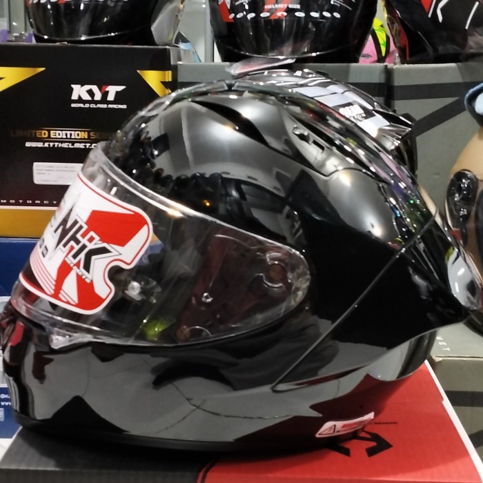 [New Ori] Helm Nhk Gp R Tech Solid Black GlossDim Grey Dan White Limited