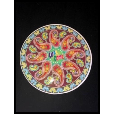 

GRATIS ONGKIR DIWALI RANGOLI STICKER WELCOME BROWN PAISLEY DESIGN 24 CMS !!