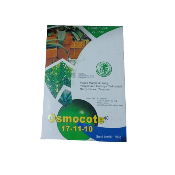 PUPUK OSMOCOTE DEKASTAR 17 11 10 500 GRAM DAUN