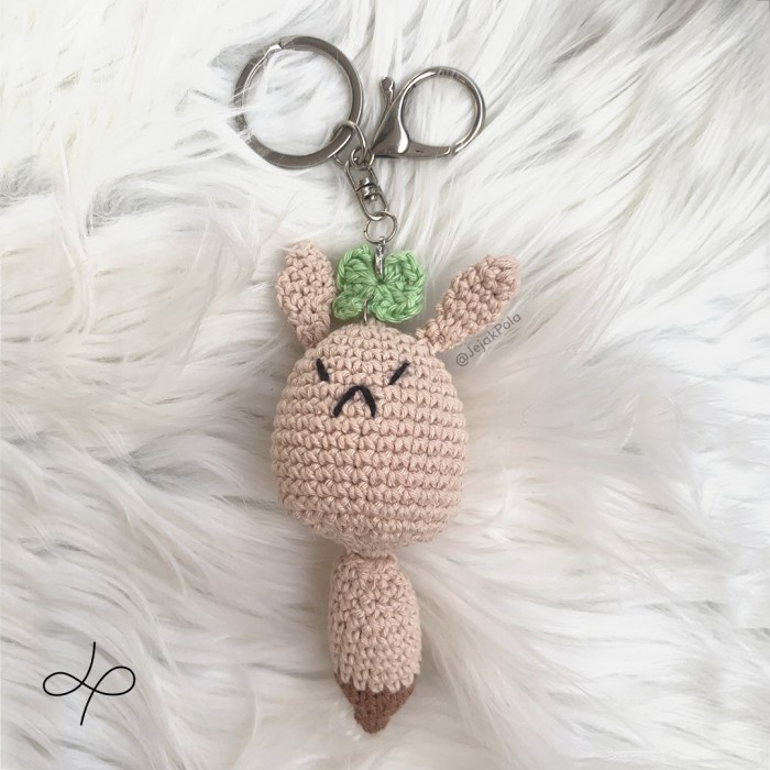 Dodoco Amigurumi Crochet Keychain - Gantungan Kunci