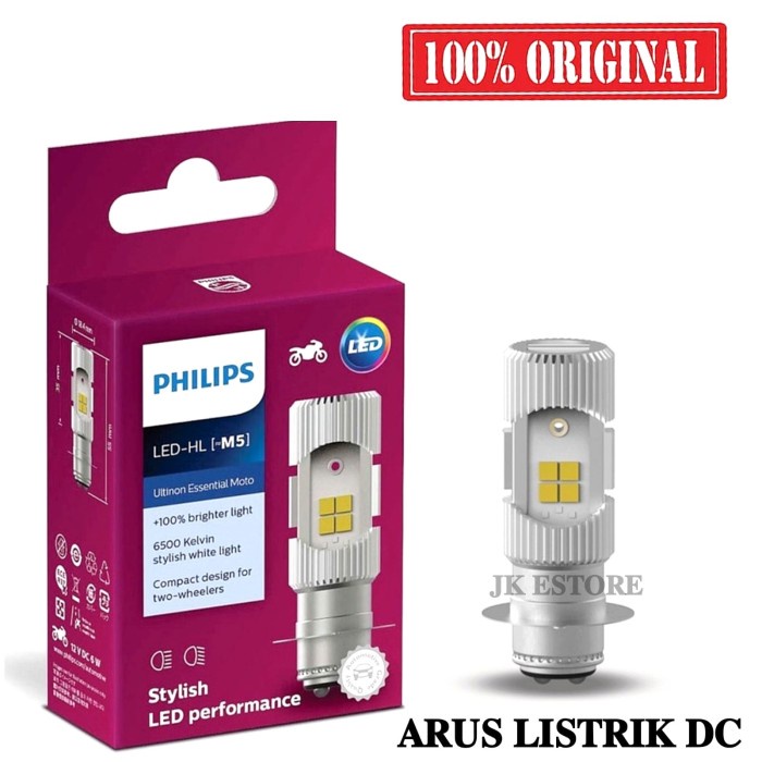 Lampu Depan Motor Led Philips - Led 2 Sisi Arus Ac Dc 100% Original Best