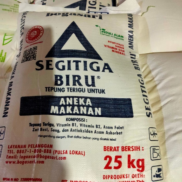 

Update!! terigu segitiga biru 25kg 1karung