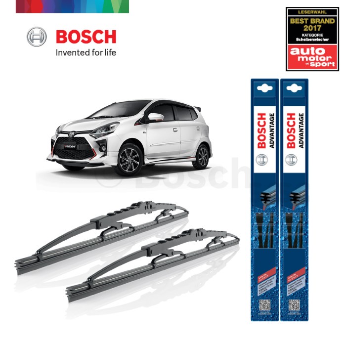 WIPER MOBIL TOYOTA AGYA SEPASANG BOSCH ADVANTAGE ORIGINAL