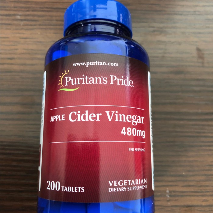 

Terlaris Puritan's Pride Apple Cider Vinegar 480 Mg 200 Tablets SALE