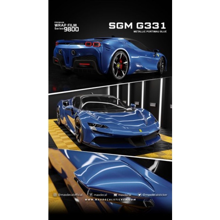 MAXDECAL Premium Wrap Film 9800 - METALLIC PORTIMAU BLUE