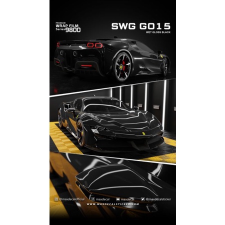 MAXDECAL Premium Wrap Film 9800 - WET GLOSS BLACK