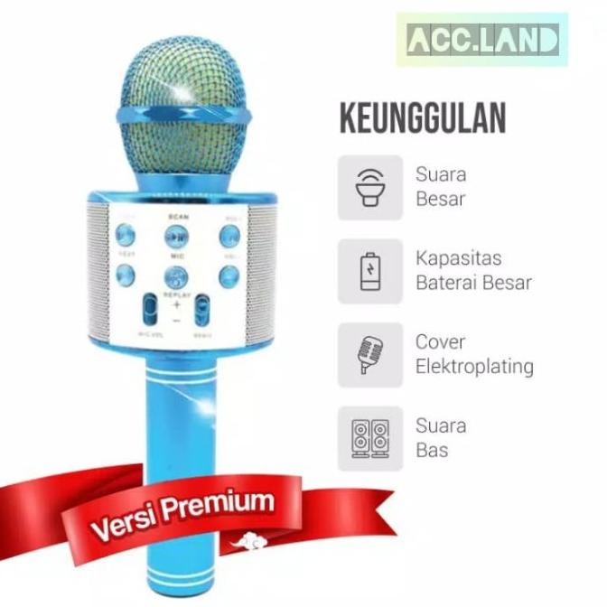 PROMO MIC WS858 Microphone Karaoke Bluetooth Mic Speaker Mikrofon