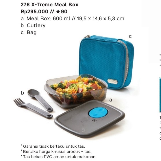 Set Bekal Makan Tupperware //Lunch Box Set//X-Treme Meal Box