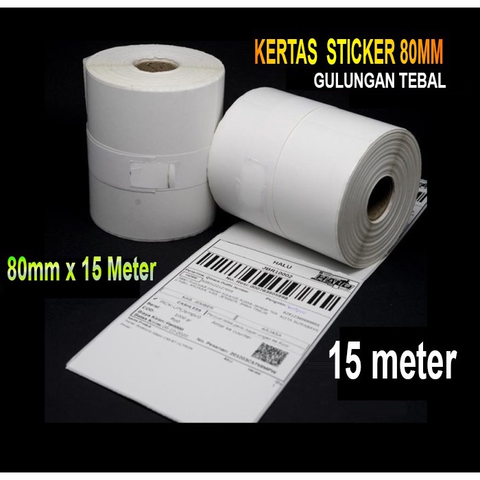 

Promo Kertas Stiker Label Printer Thermal 80X50Mm Continuous 80 X 50Mm