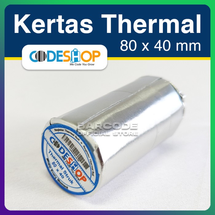 

Promo Kertas Thermal Ukuran 80X40Mm / 80X40 / 80 X 40 Mm Printer Bluetooth