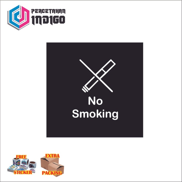 

Promo sign akrilik acrylic no smoking Elegan
