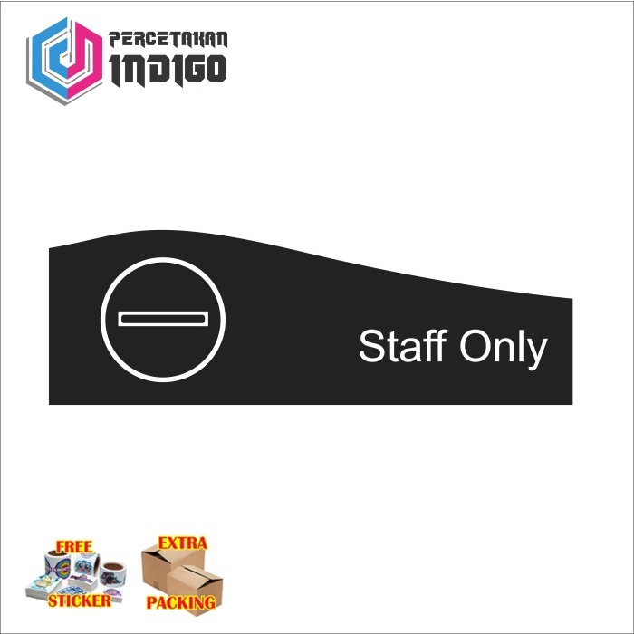

Terlaris sign akrilik acrylic papan staff only Keren