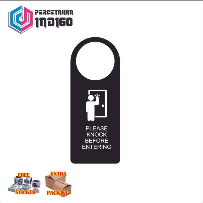 

Terlaris sign akrilik acrylic please knock before entering Keren