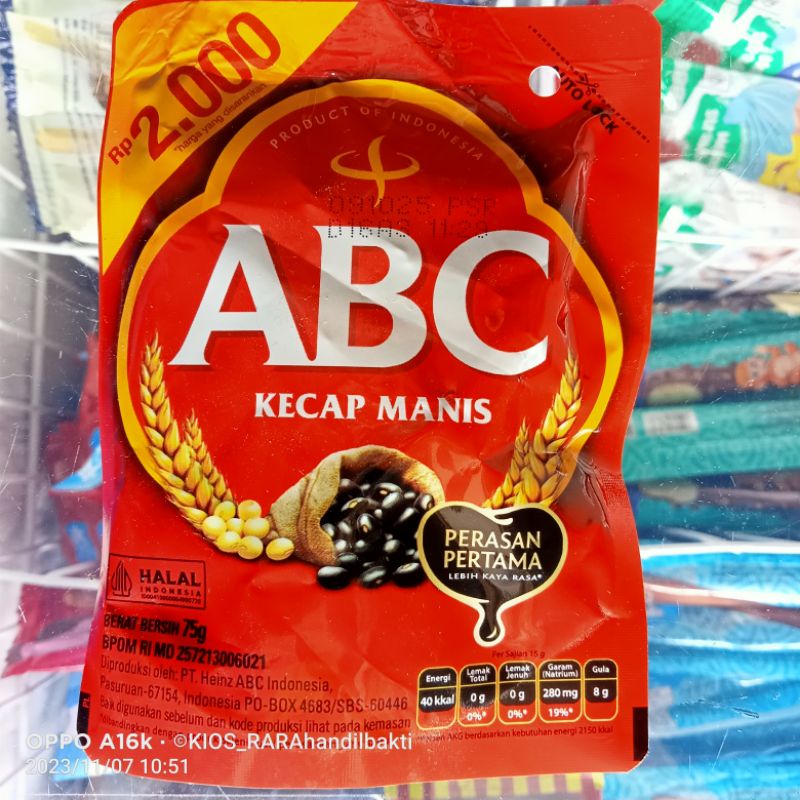 

ABC kecap manis 75 gr