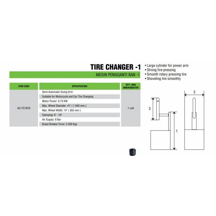 Tekiro Mesin Pengganti Ban / Mesin Tire Changer
