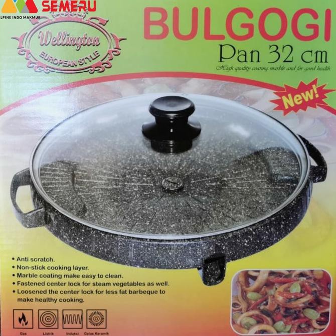 [Ori] Korean Bulgogi Bbq Grill Pan Wellington I Korean Grill Marble Coating Limited