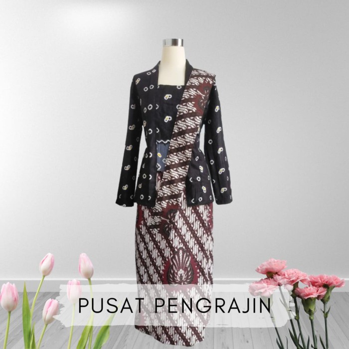 Set Kebaya Kutubaru Jumputan
