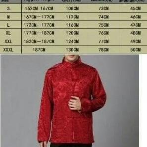 Cheongsam Pria Lengan Panjang Motif Bolak Balik