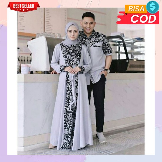 Bsju Pasangan Suami Istri Premium Set Couple Suami Istri Bj Kopel Kondangan Set Gamis Keluarga Pakai