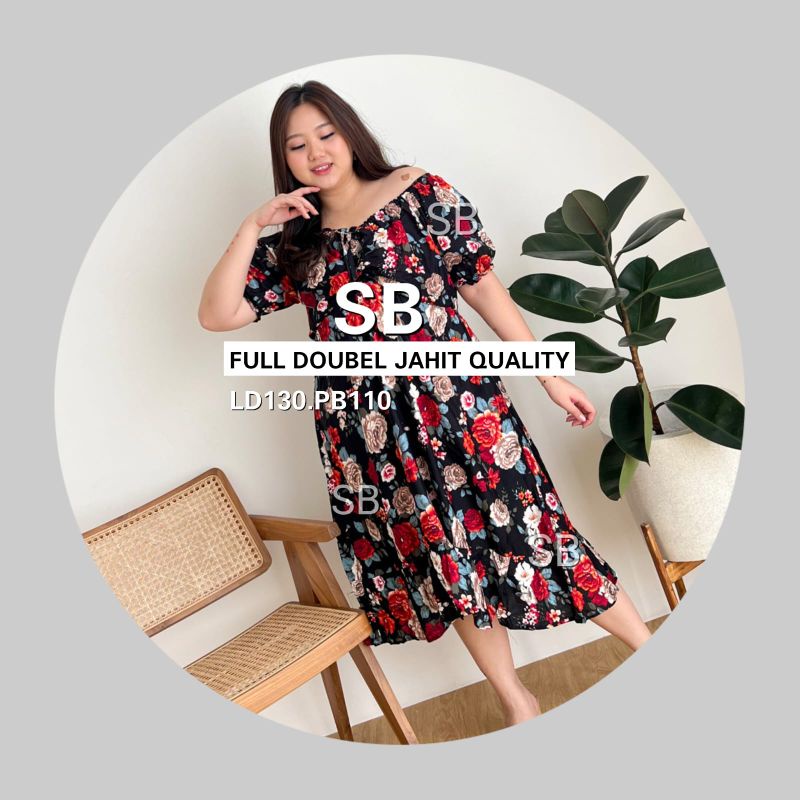 [LIMITED] BEST PRODUCT Dress yola jumbo serut dada bigsize_dress bigsize polos_baju jumbo