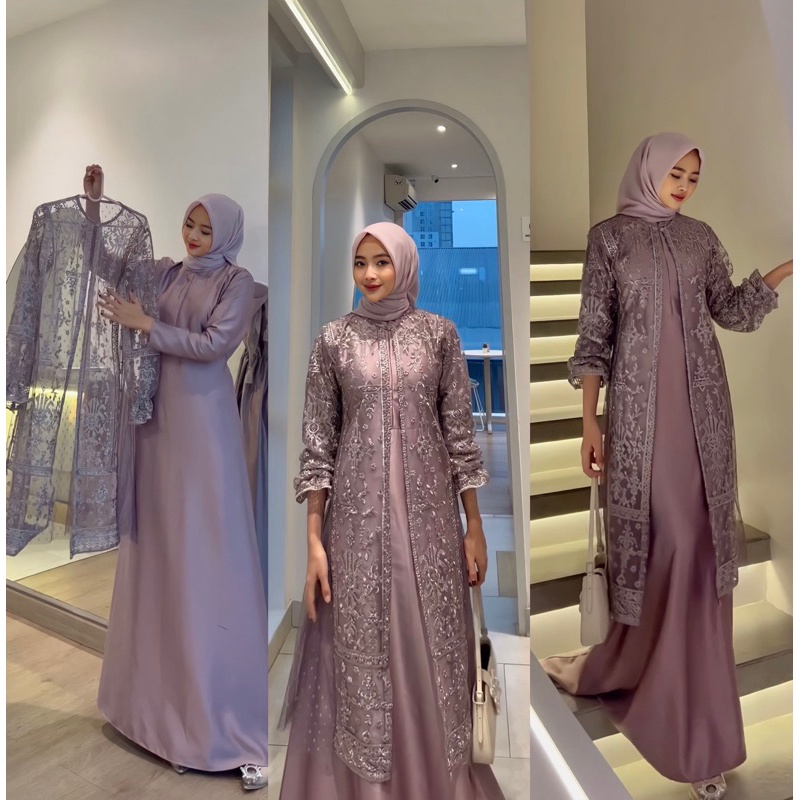 [LIMITED] BEST PRODUCT RADIFA DRESS SET OUTER SIZE M - XXL JUMBO  DRESS LUXURY DRESS KONDANGAN