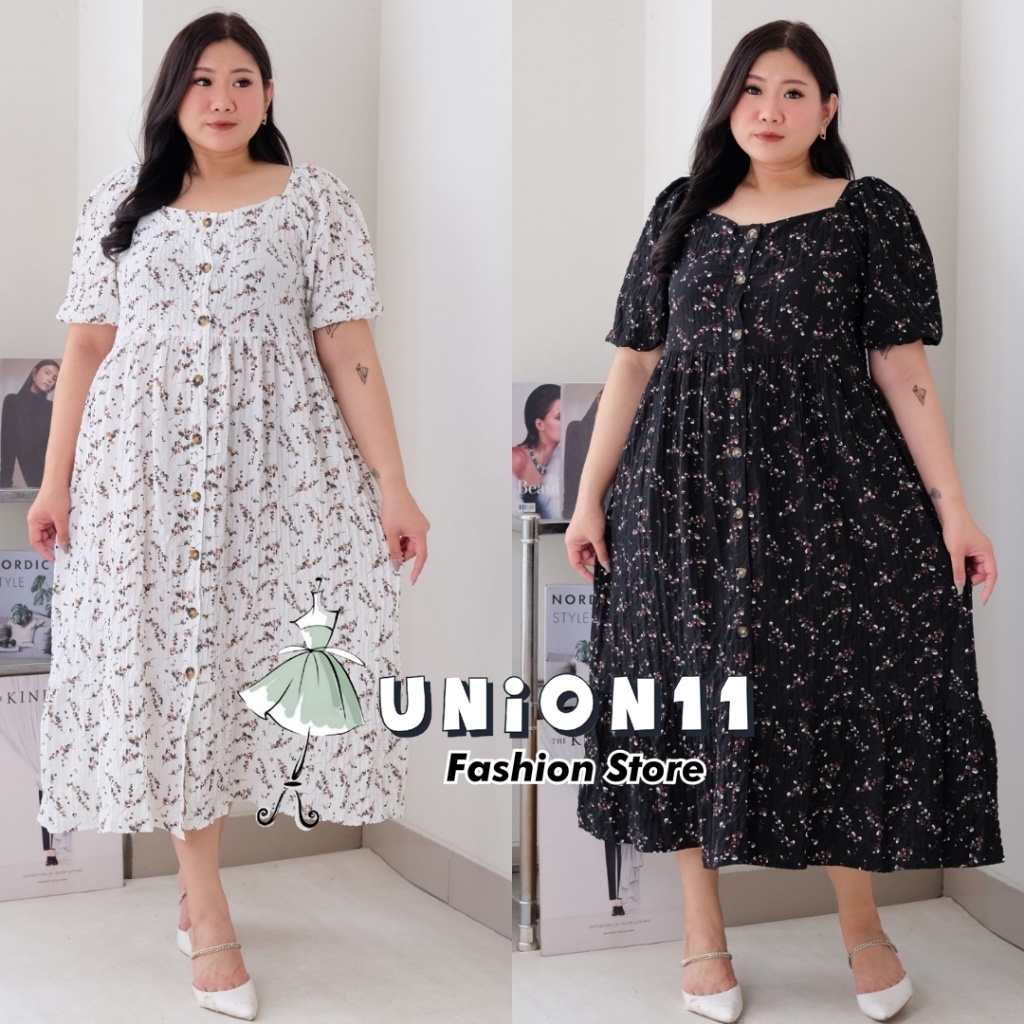 Dress Jumbo Wanita Terbaru 2023 Korean Style Pesta Xxxl Ld 130 120 Pakaian Natal Homedress Cantik Gaun Perempuan Elegan Kondangan Dres Oversize Cewek Xxl Remaja Dewasa Seksi Birthday Mewah Baju Party Big Size Drres Pende Union11 - Dress Jumbo Wanita Ld