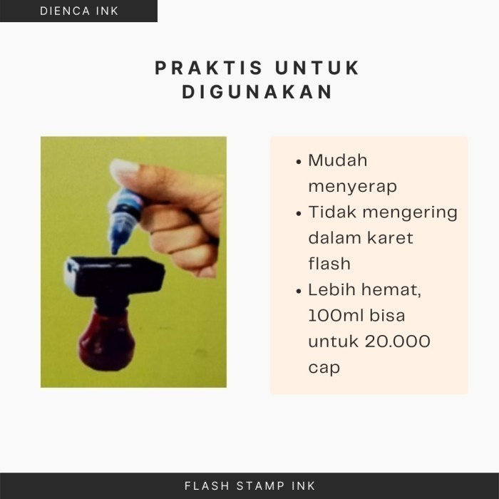 

Promo Tinta Stempel Flash Dienca Official 500 Ml Warna Hitam Ready Stock