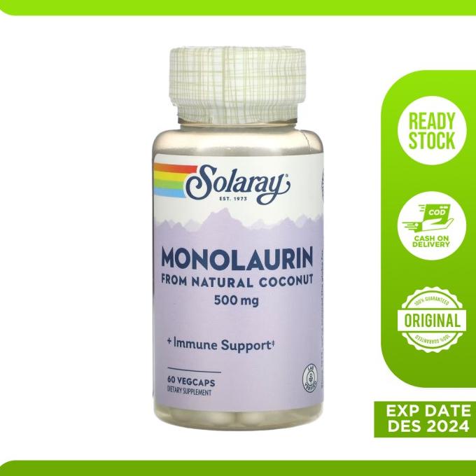 Suplemen Vitamin Solaray Monolaurin 500Mg 60 Vegcaps Best