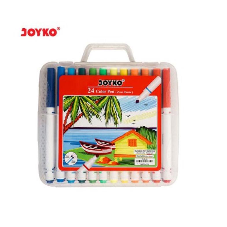 

TERMURAH SPIDOL 24 WARNA JOYKO/COLOR PEN JOYKO CLP-05-24 ( 1 SET ) TERLARIS