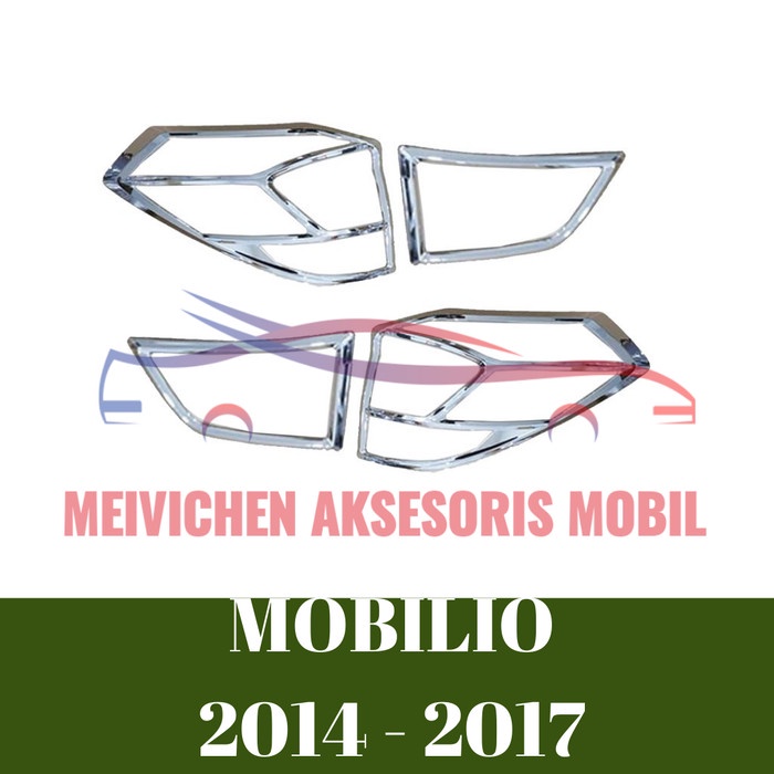 GARNISH BELAKANG MOBIL MOBILIO 2014 - 2017 CHROME