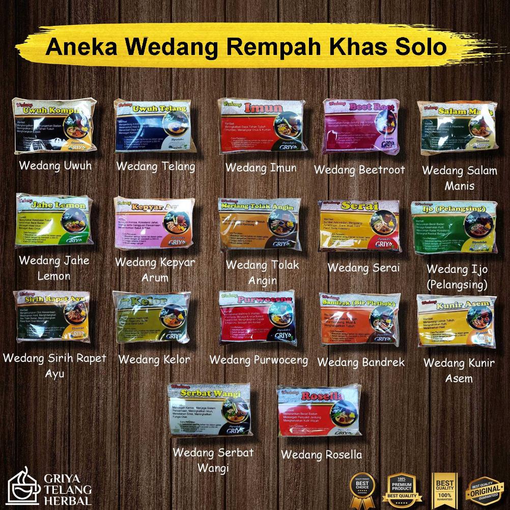 

Update - Aneka Wedang Rempah/Uwuh Komplit + Gula Batu (1 Pack Isi 10 Bungkus) ,.