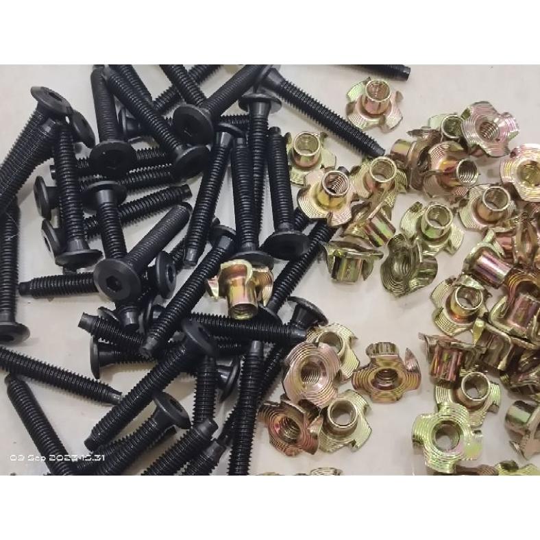 Big Sale 50pcs Baut Speaker m6 4cm baut jcbc 4cm full drat komplit mur cakar m6 ,,