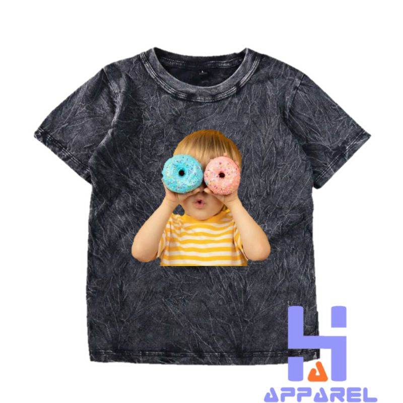 BAJU ANAK KAOS ANAK WASHED ADLV ACME DE LA VIE BABY FACE DONUTS