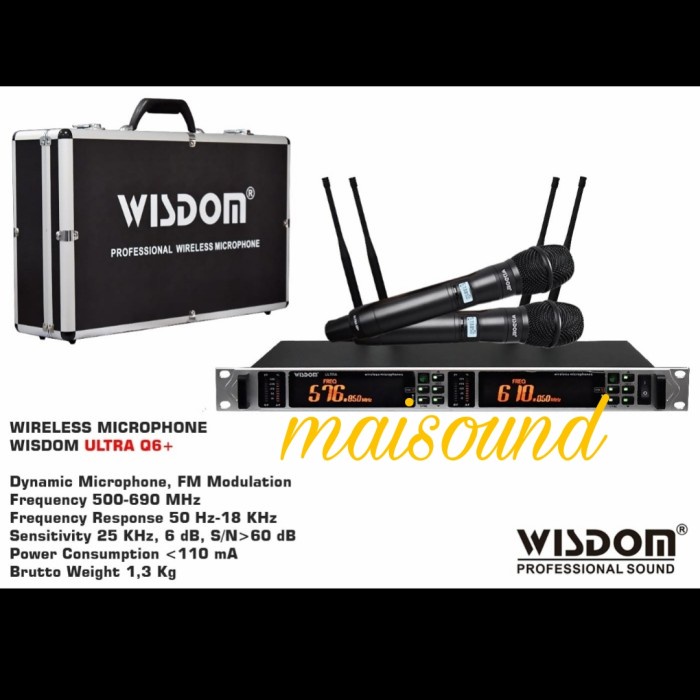 MIC WIRELESS WISDOM ULTRA Q6+ ORIGINAL MICROPHONE WISDOM Q6 + HANDHELD