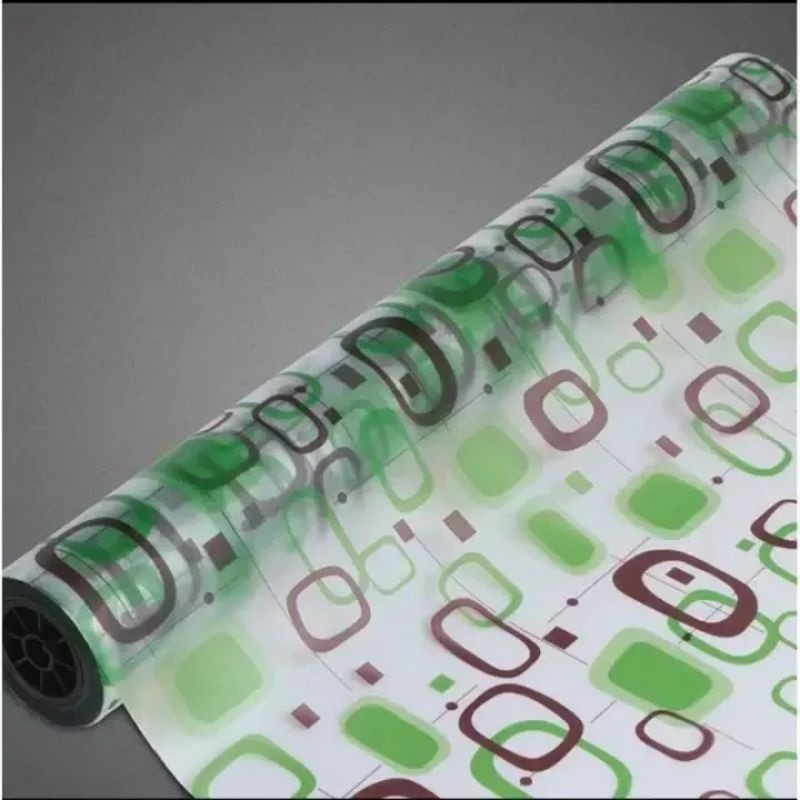 Sticker Kaca Stiker Kaca Film Wallpaper Jendela Rumah HT111 Minimalis Hijau L122x50cm