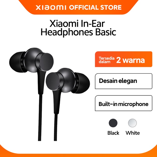 Official Xiaomi In-Ear Headphones Basic Built-in Microphone Desain
elegan