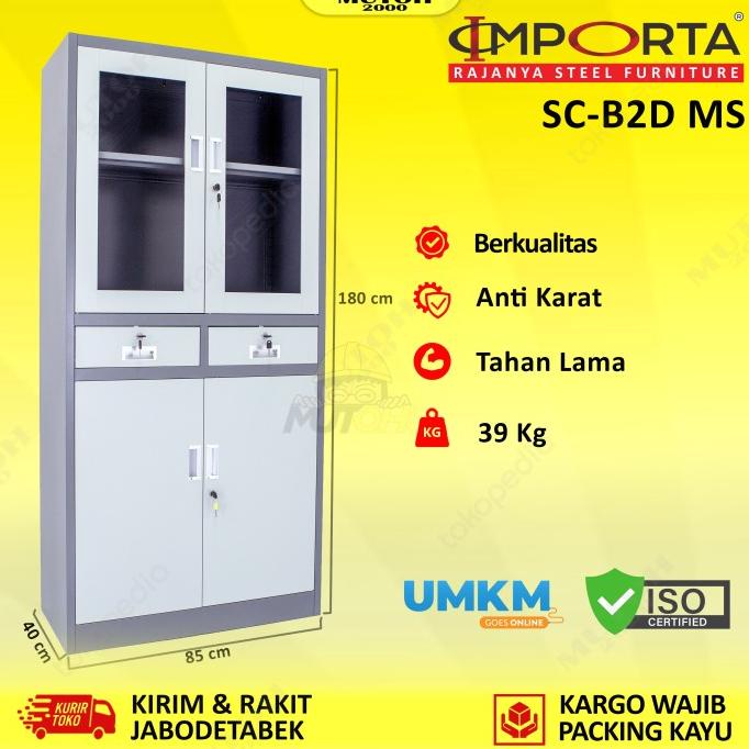 

Big Sale Importa Sc-B2D Ms Lemari Arsip Besi Kombinasi 2 Pintu 2 Laci Berkualitas