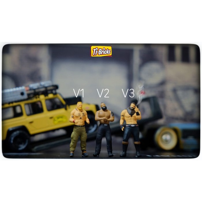 Miniatur Figure Skala 64 Muscle Badass For Minichamps, Caterpillar Ready