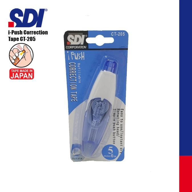 

New SDI i-Push Correction Tape / Tipe X Kertas CT-205 ~