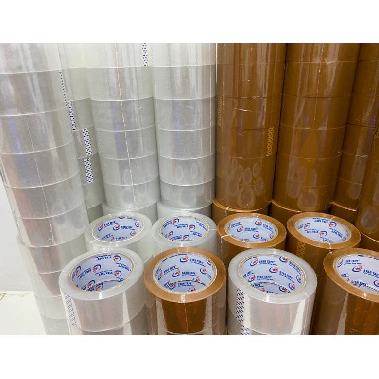 

Berkualitas! LAKBAN ( 6 PCS ) 100 YARD X 45MM (2 INCH) CLEAR ( BENING) & COKLAT LENGKET STAR TAPE KUALITAS #lakban #isolasi #selotip #tapeperekat #pengikatpelengket #lakban #lakbanopp #lakbankualitas #perlengkapankantor