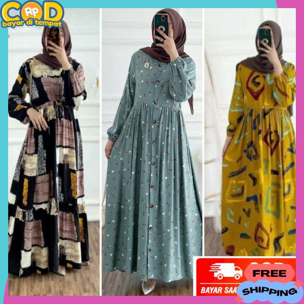 Gmis Baju Gamis Casual Terbaru 2024 Games Wnita Simple Gammis Buju Murah Kekinian Gamus Remaja Games