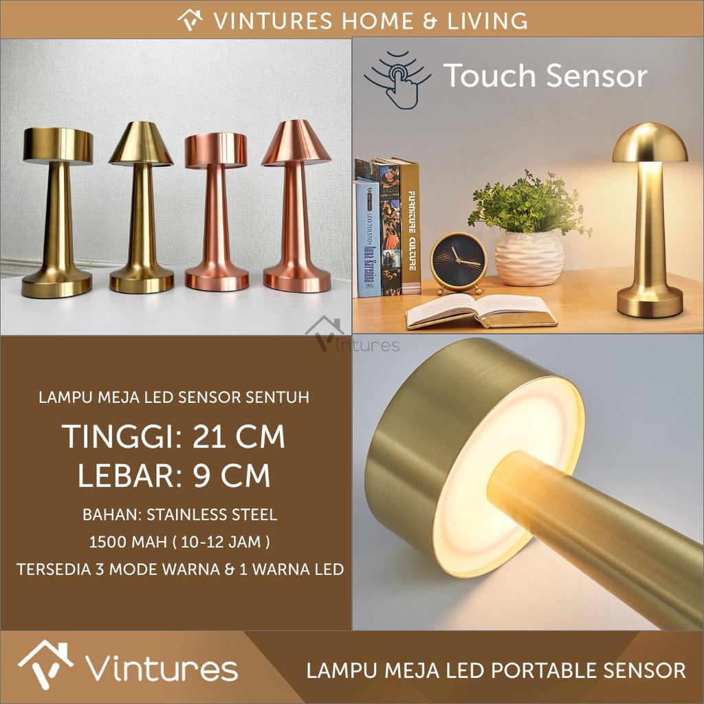 Lampu Meja Portable Led / Lampu Sensor Sentuh / Lampu Led / Lampu Ktv / Lampu Meja Aesthetic / Lampu