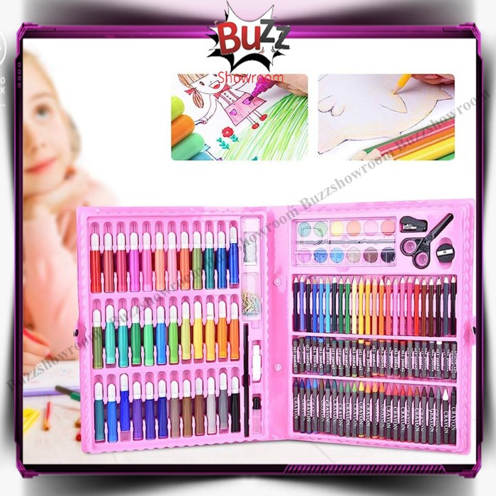 

TERLARIS Colouring Set Isi 150 Pensil Warna Crayon Stationary Kado anak Krayon