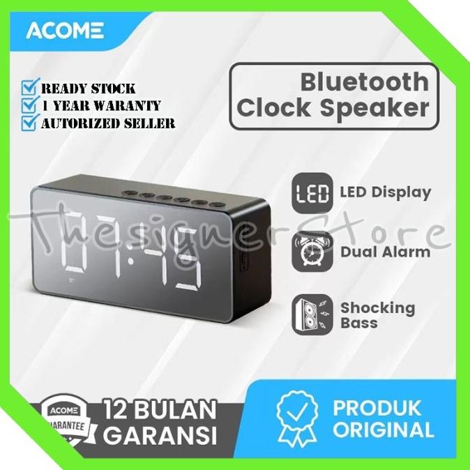 Acome A17 Speaker Bluetooth 5.2 LED Display / Speaker Jam Alarm LED