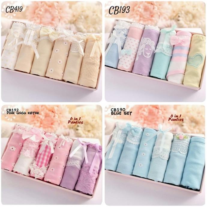 Celana Dalam Wanita Box / Pakaian Dalam Wanita Set Underwear Import 11