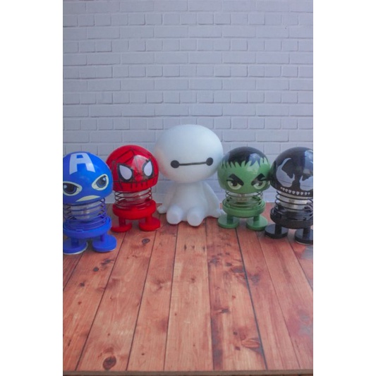 pajangan dashboard mobil unik lucu baymax putih
