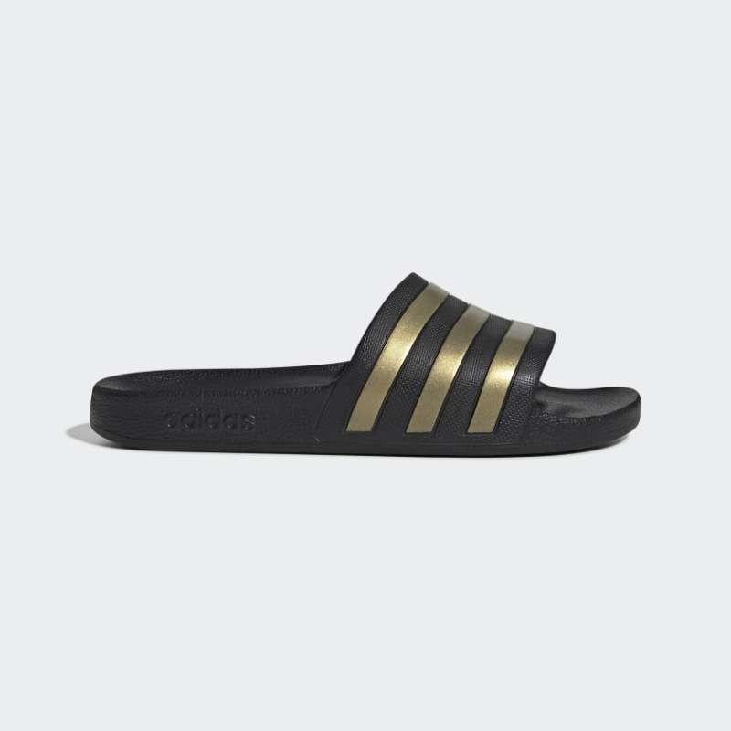 Adidas Sendal Slipon Casual Adilette Aqua - Core Black Gold
